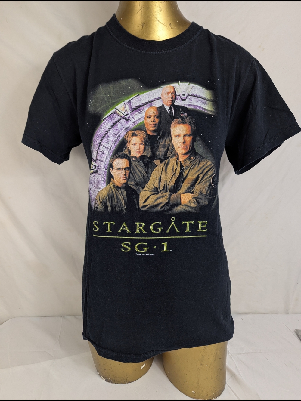 Stargate Vintage 1997 SG-1 TV Series Black Graphic Tee Size Small